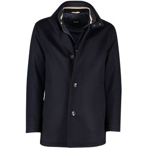Hugo Boss - Black Coxtan - Winterjas - Donkerblauw - 90% Wol, 10% Kasjmier