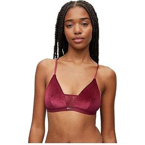 HUGO Dames Pad Velvet Triangle, Dark Red605, L
