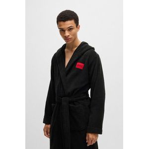 HUGO Ochtendjas - Katoenen Badstof met Rood Logolabel