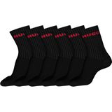 HUGO - 50510187 - Set van 6 Paar Korte Sokken - Zwart - Katoen