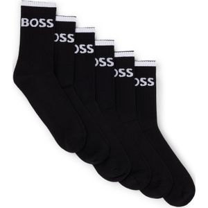 BOSS 6-Pack Crew Socks - Black- Dames, Black