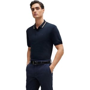 Boss - Penrose Polo - Effen Donkerblauw - Katoen