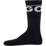 HUGO Freizeitsocken 2P QS RIB ICONIC CC (Packung, 2-Paar, 2er) mit kontrastfarbenen HUGO Schriftzug