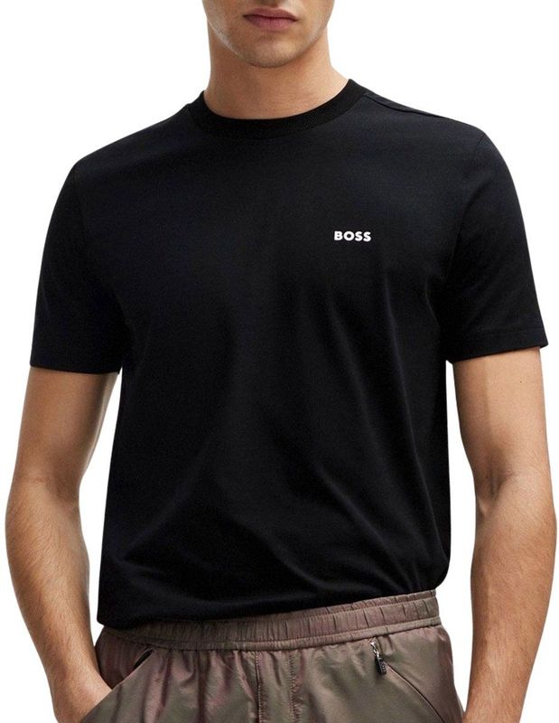 Boss - 10256064 - T-shirt - Zwart - Katoen