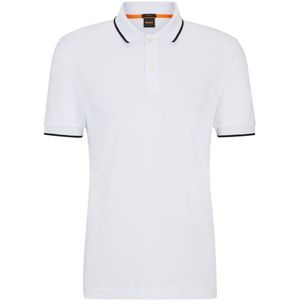 BOSS - Poloshirt - Wit - Katoen - Met BOSS Badge