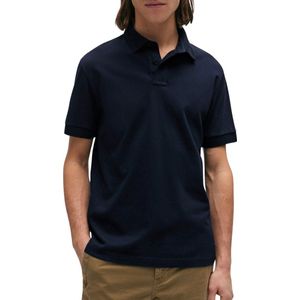 BOSS Orange Polo - Korte Mouw - Blauw - Katoen/Elastaan