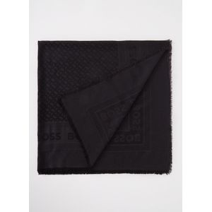 HUGO BOSS Zelma sjaal in zijdeblend met logoprint 110 x 110 cm