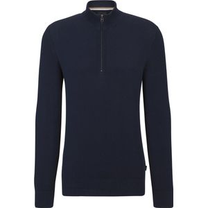 BOSS Ebrando-P Half Zip Trui Navy - Heren - Schipperstrui
