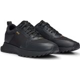 Boss - Jonah Runn - Lage Sneakers - Zwart - Leren en Nylon