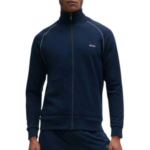 BOSS Sweatjack - Effen Design met Labelstitching - Model 'Mix&Match'