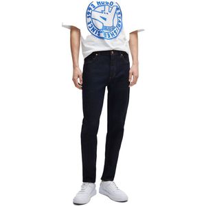 HUGO - Tapered-fit Jeans - Donkerblauw - Stretchdenim