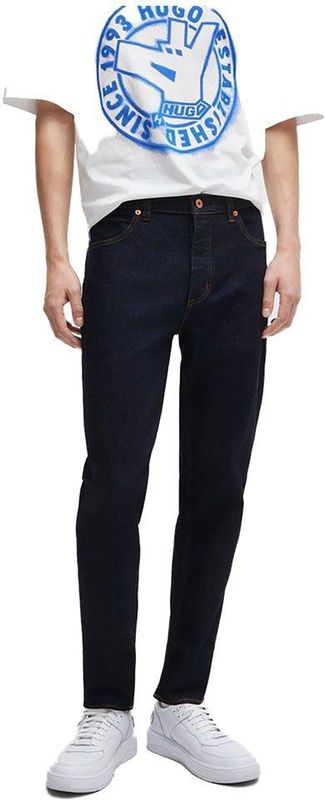 HUGO - Tapered-fit Jeans - Donkerblauw - Stretchdenim