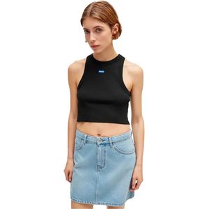 Hugo - Baby Blue Top - Zonder Mouwen - Katoen - Lichtblauw