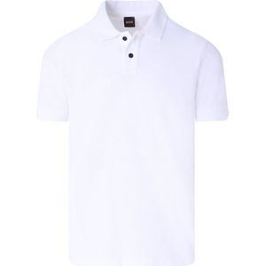 Boss Pique Polo Heren - Wit - Regular Fit