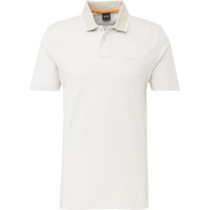 BOSS Orange Polo - Korte Mouw - Beige - 100% Katoen