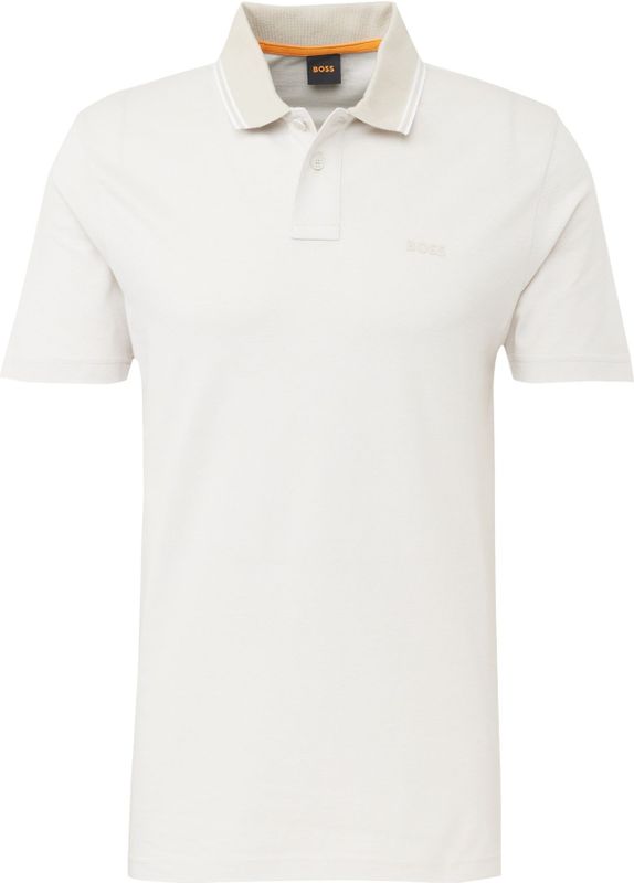BOSS Orange Polo - Korte Mouw - Beige - 100% Katoen