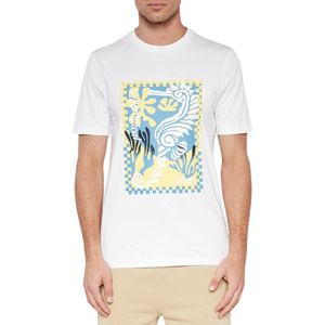 Hugo Boss - Katoenen T-shirt - Wit - 100% Katoen - Korte Mouwen