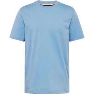 Hugo Boss, Tops, Heren, Blauw, 3Xl, Katoen, Blauw Katoenen Logo Print T-shirt Thompson