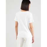 HUGO - Deloris - T-shirt - Zwart/Wit - Jersey, Ronde Hals, Slanke Pasvorm