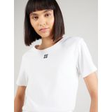 HUGO - Deloris - T-shirt - Zwart/Wit - Jersey, Ronde Hals, Slanke Pasvorm