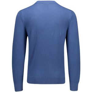 Boss - Ecaio-P Pullover - Blauw - Katoen - Normale Fit