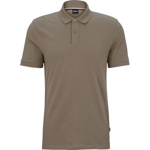 BOSS Pallas regular fit polo, pique, donker beige