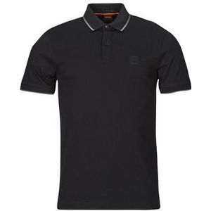 Boss, Tops, Heren, Zwart, M, Katoen, Korte Mouw Polo Shirt Lente/Zomer Collectie