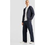 BOSS GREEN - Saggy - Capuchonsweatvest - Dark Blue - Met Trekkoord