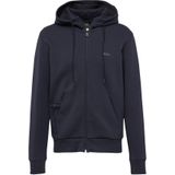 BOSS GREEN - Saggy - Capuchonsweatvest - Dark Blue - Met Trekkoord