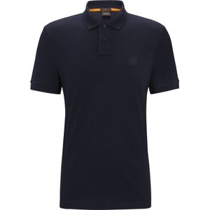 BOSS Orange Polo - Korte Mouw - Blauw - Katoen/Elastaan
