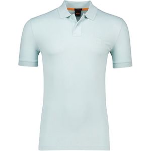 Hugo Boss Orange - Poloshirt - Lichtblauw - Katoen/Elastaan