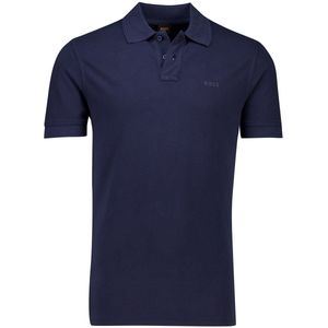 Hugo Boss - Polo Shirt - Blauw - Katoen - Kort Mouw