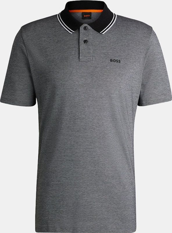 Polo van katoenpiqué met logoprint