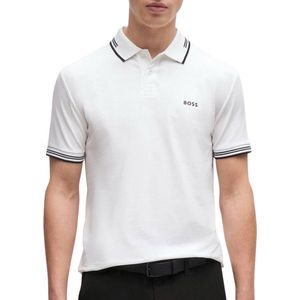 BOSS - Polo Paul - Casual - Wit - Katoen - Korte Mouwen