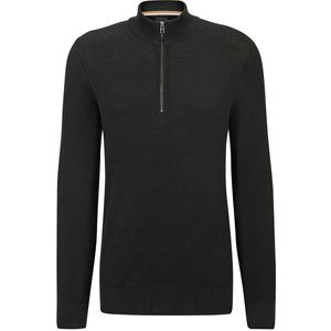 BOSS Ebrando-P Half Zip Trui Zwart - Heren - Schipperstrui