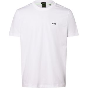 BOSS GREEN Rundhalsshirt Tee mit gummiertem Kontrast-Logo