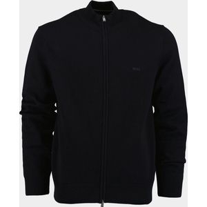 Boss - Gebreid Vest - Blue - 100% Katoen