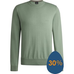BOSS - Pacas - Trui - Lichtgroen - Regular Fit - 100% Katoen