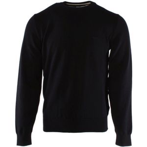 Hugo Boss - Knitwear - Donkerblauw - 100% Katoen - Ronde Hals