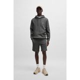 Hoodie - Grijs - Katoen - Geweven Logopatch