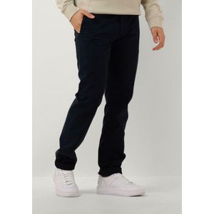 BOSS - Regular-rise Chino Broek - Stretch Satin - Slim Fit - Blauw