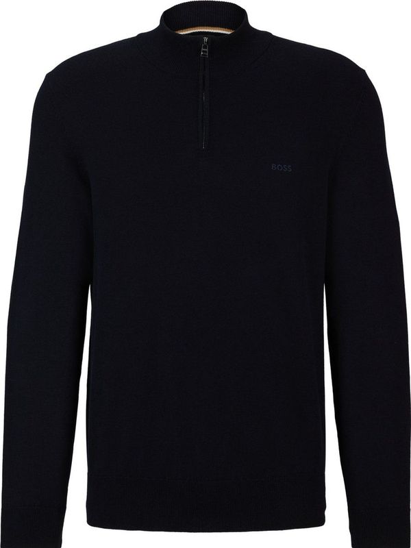 Boss - Padro - Gebreide Trui - Blauw - 100% Katoen