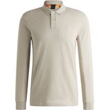 BOSS Passerby Polo Ecru Heren Longsleeve polo