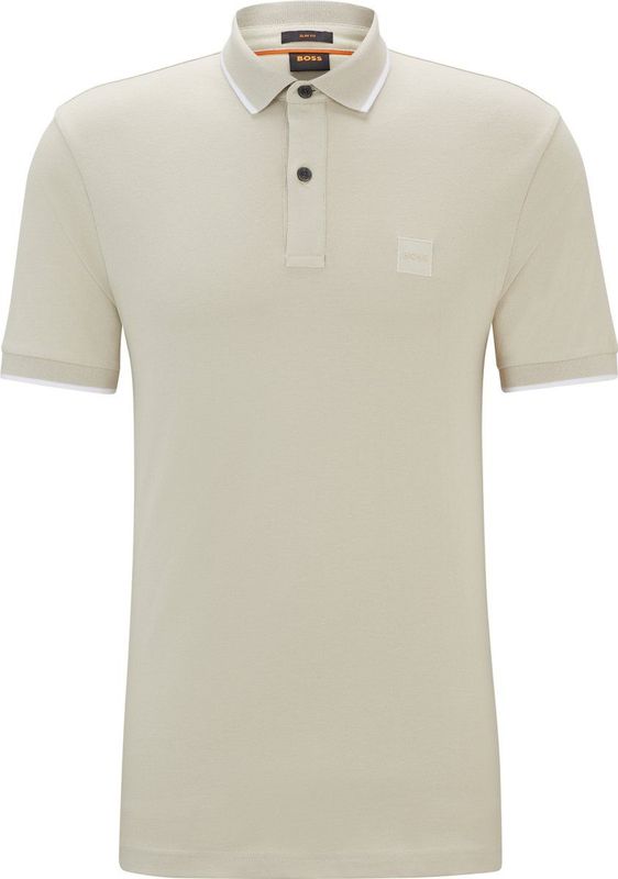 Hugo Boss Orange - Polo - Beige - Katoen/Elastaan