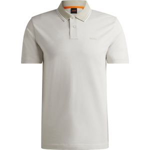 BOSS Orange Polo - Korte Mouw - Beige - Katoen - Regular Fit