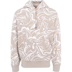 Hugo - Cotton Capshirt - Sweatshirt - Beige - Hooded - Lange Mouwen