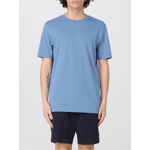 BOSS Black - T-shirt - Blauw - Katoen - Regular Fit