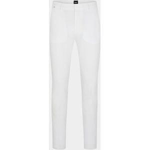 BOSS Black - Chino Broek - Wit - Katoen/Polyamide/Elastaan