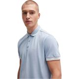BOSS - Polo - Korte Mouwen - Blauw - Piqué - Regular Fit