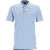 BOSS - Polo - Korte Mouwen - Blauw - Piqué - Regular Fit
